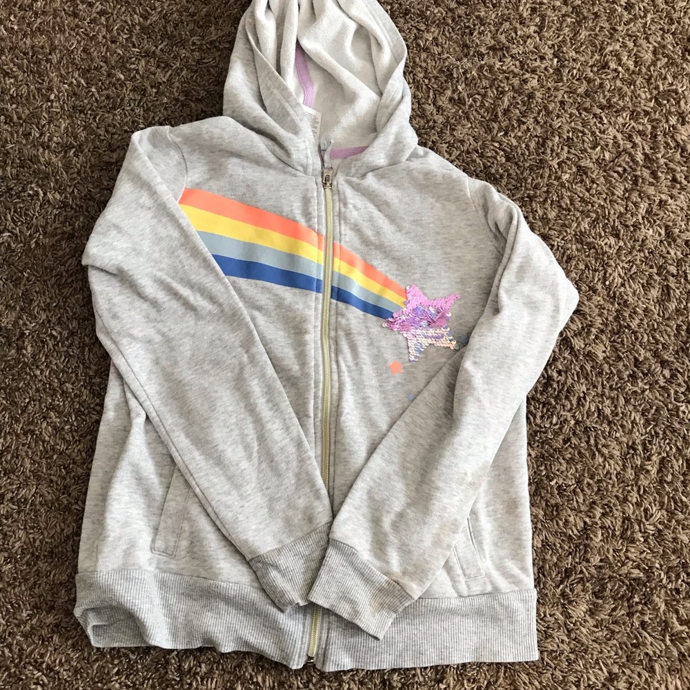 Zip up gray jacket